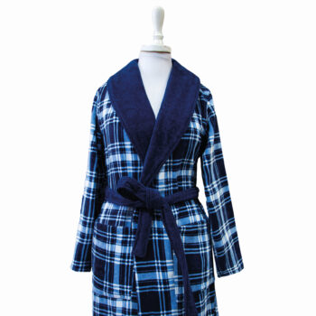 makan blue bathrobe